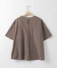 ZMBGE37080 al'aise modulation(アレーズモジュレーション) 【洗える/UV】ボックスフレアストレッチカットソー ブラウン