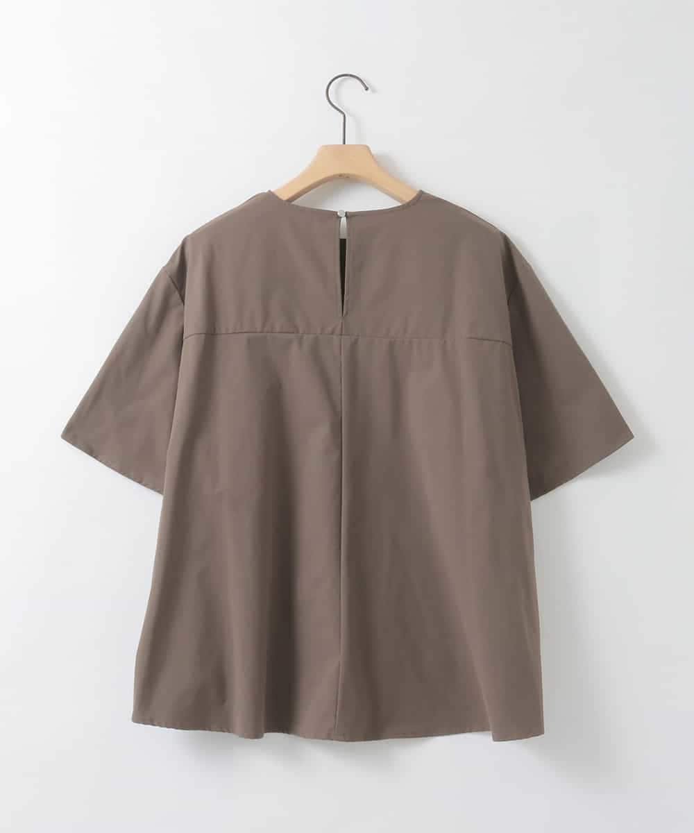 ZMBGE37080 al'aise modulation(アレーズモジュレーション) 【洗える/UV】ボックスフレアストレッチカットソー ブラウン