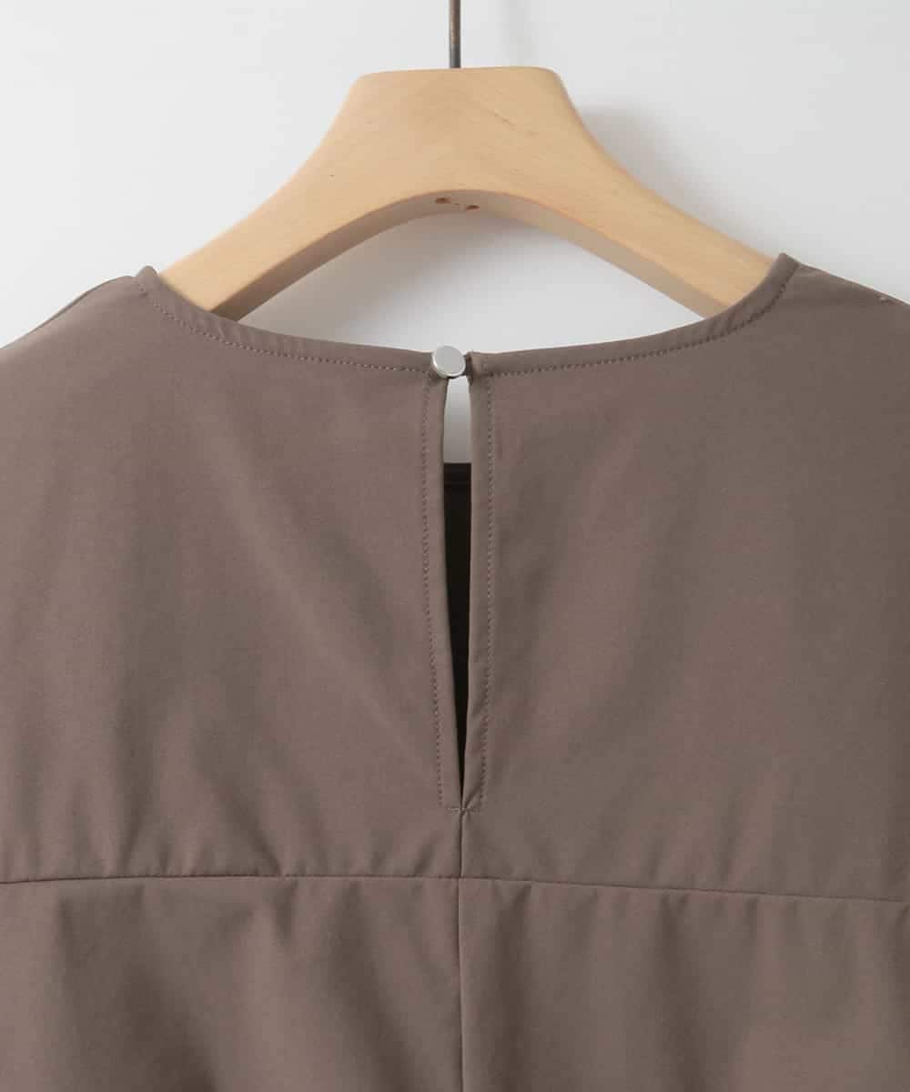 ZMBGE37080 al'aise modulation(アレーズモジュレーション) 【洗える/UV】ボックスフレアストレッチカットソー ブラウン