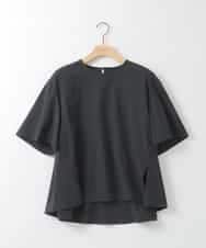 ZMBGE37080 al'aise modulation(アレーズモジュレーション) 【洗える/UV】ボックスフレアストレッチカットソー ブラック