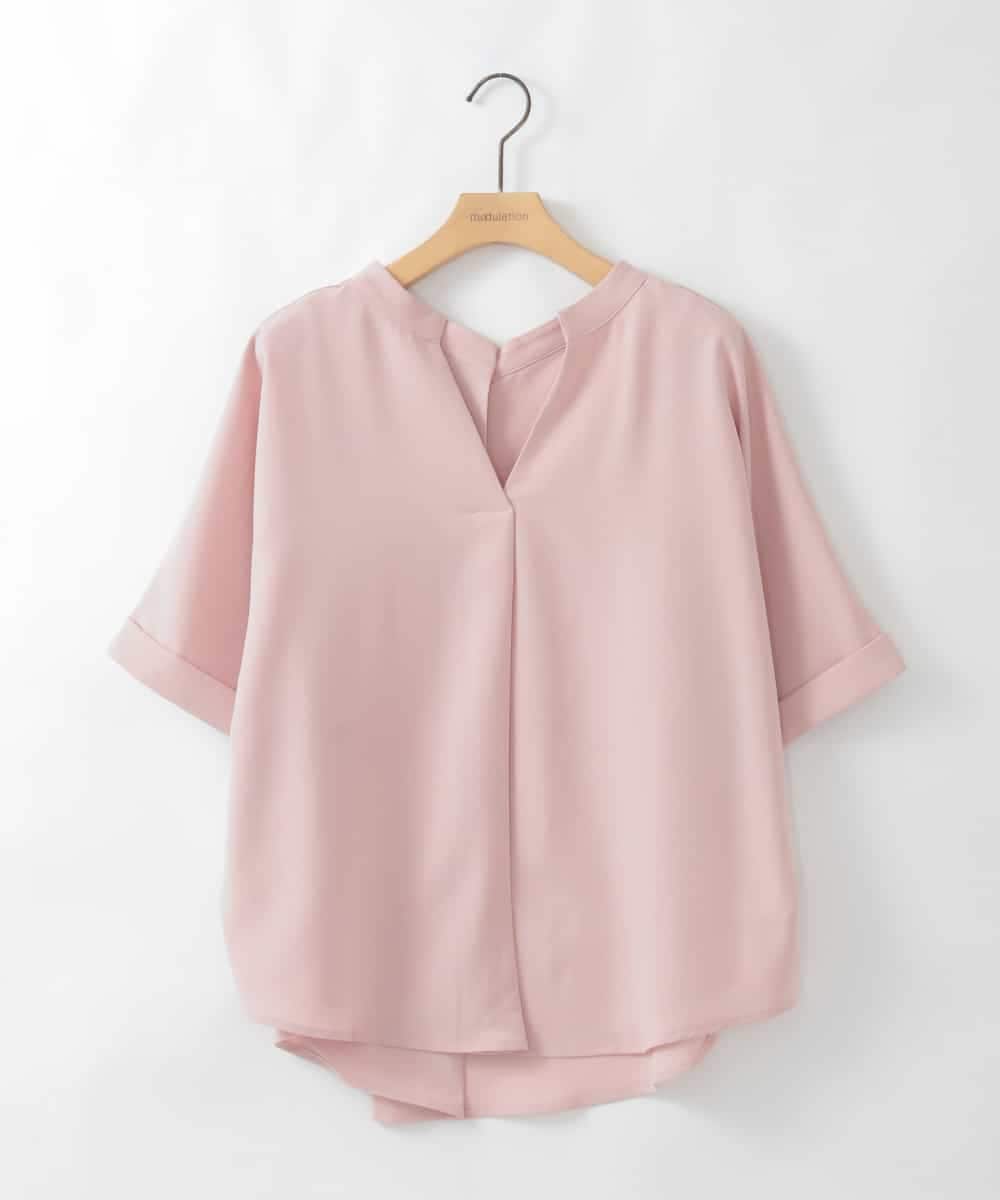 ZMBGE38140 al'aise modulation(アレーズモジュレーション) バックポイントデザインブラウス ピンク