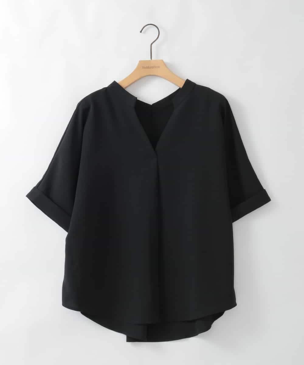 ZMBGE38140 al'aise modulation(アレーズモジュレーション) バックポイントデザインブラウス ブラック