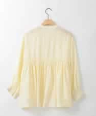 ZMBGE39110 al'aise modulation(アレーズモジュレーション) ギャザーフレアシアーブラウス イエロー