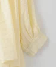 ZMBGE39110 al'aise modulation(アレーズモジュレーション) ギャザーフレアシアーブラウス イエロー