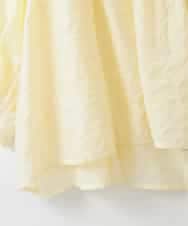 ZMBGE39110 al'aise modulation(アレーズモジュレーション) ギャザーフレアシアーブラウス イエロー