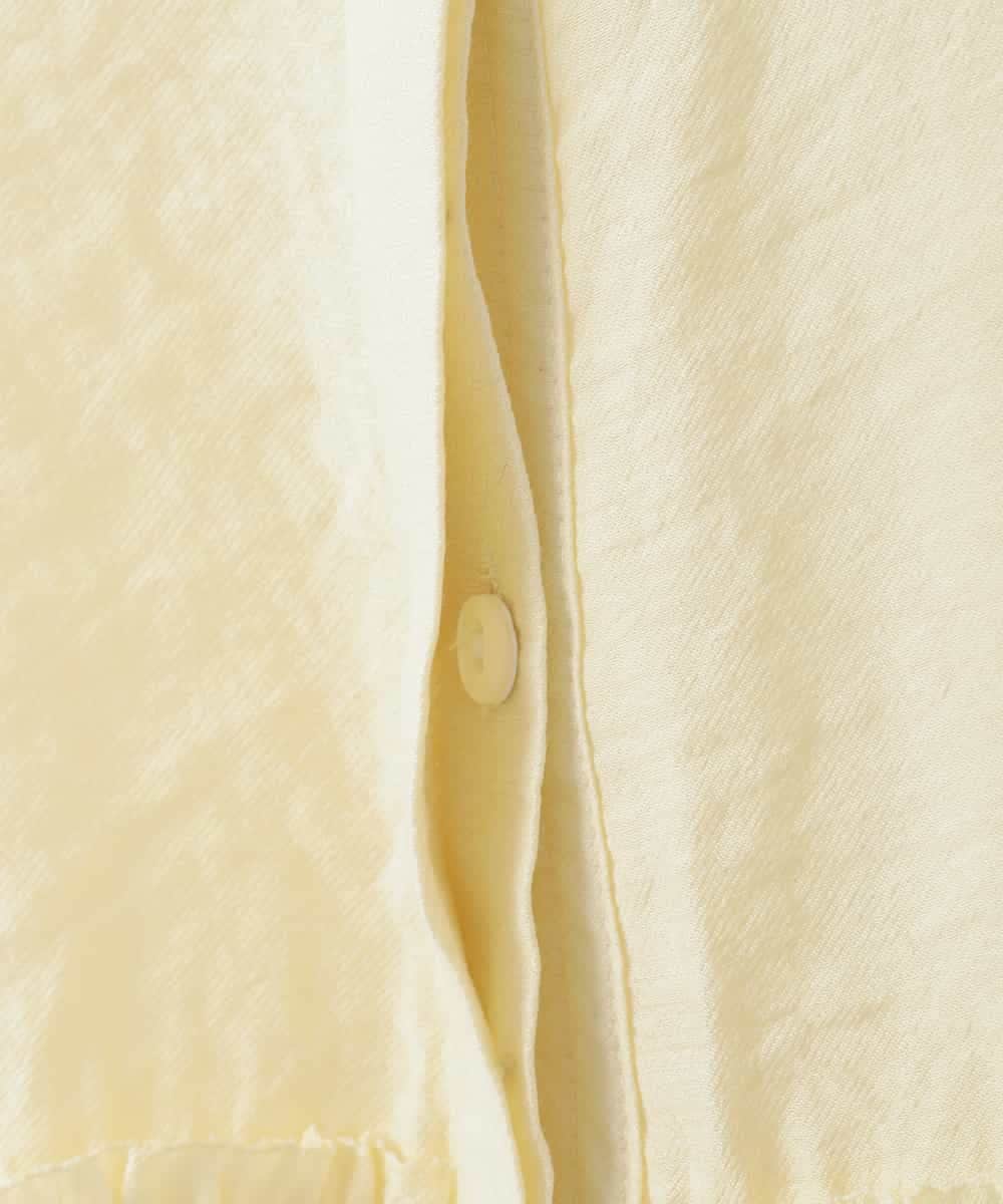 ZMBGE39110 al'aise modulation(アレーズモジュレーション) ギャザーフレアシアーブラウス イエロー