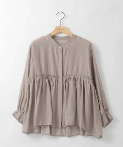 ZMBGE39110 al'aise modulation ギャザーフレアシアーブラウス