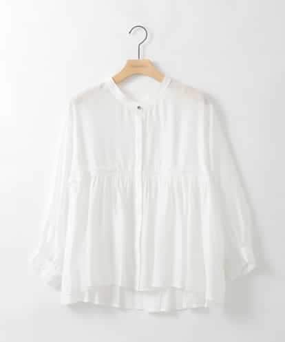 ZMBGE39110 al'aise modulation ギャザーフレアシアーブラウス