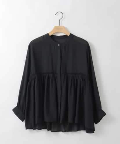 ZMBGE39110 al'aise modulation ギャザーフレアシアーブラウス