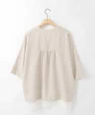 ZMBGE41098 al'aise modulation(アレーズモジュレーション) レースヘムドルマンスキッパーブラウス ホワイト