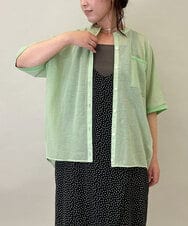 ZMBGE42120 al'aise modulation(アレーズモジュレーション) シアードルマンシャツ グリーン