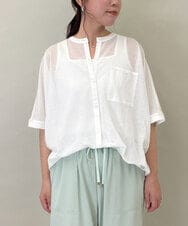 ZMBGE42120 al'aise modulation(アレーズモジュレーション) シアードルマンシャツ アイボリー