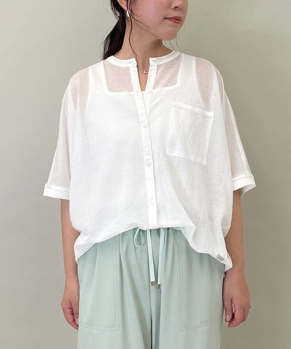 ZMBGE42120 al'aise modulation(アレーズモジュレーション) シアードルマンシャツ アイボリー