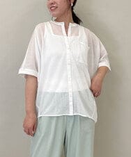 ZMBGE42120 al'aise modulation(アレーズモジュレーション) シアードルマンシャツ アイボリー