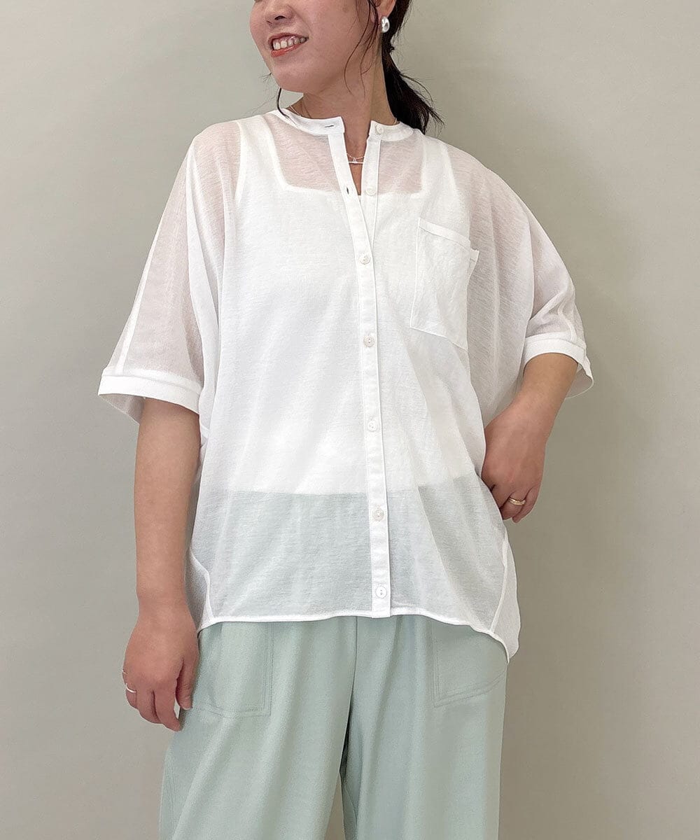 ZMBGE42120 al'aise modulation(アレーズモジュレーション) シアードルマンシャツ アイボリー