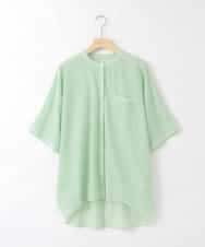 ZMBGE42120 al'aise modulation(アレーズモジュレーション) シアードルマンシャツ グリーン