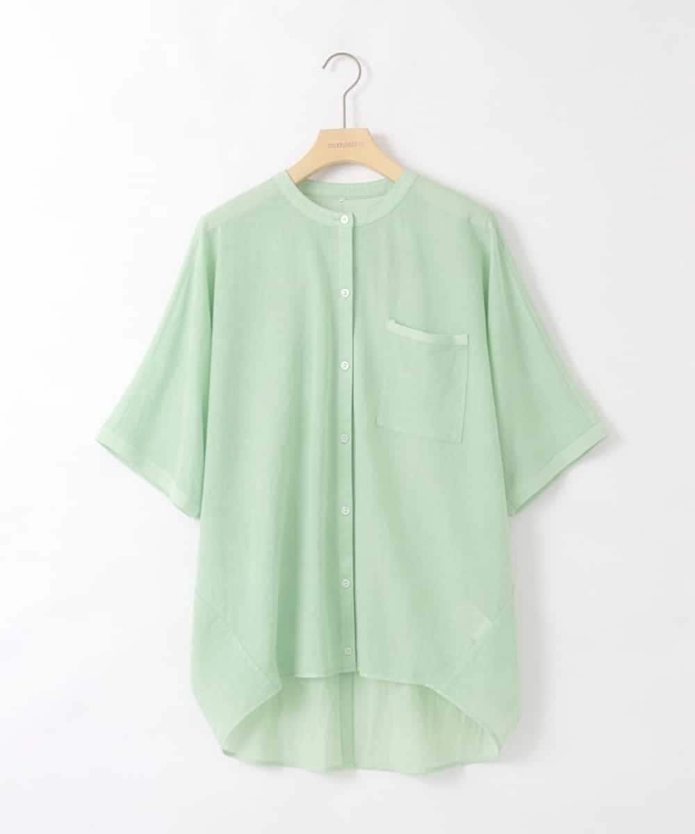 ZMBGE42120 al'aise modulation(アレーズモジュレーション) シアードルマンシャツ グリーン