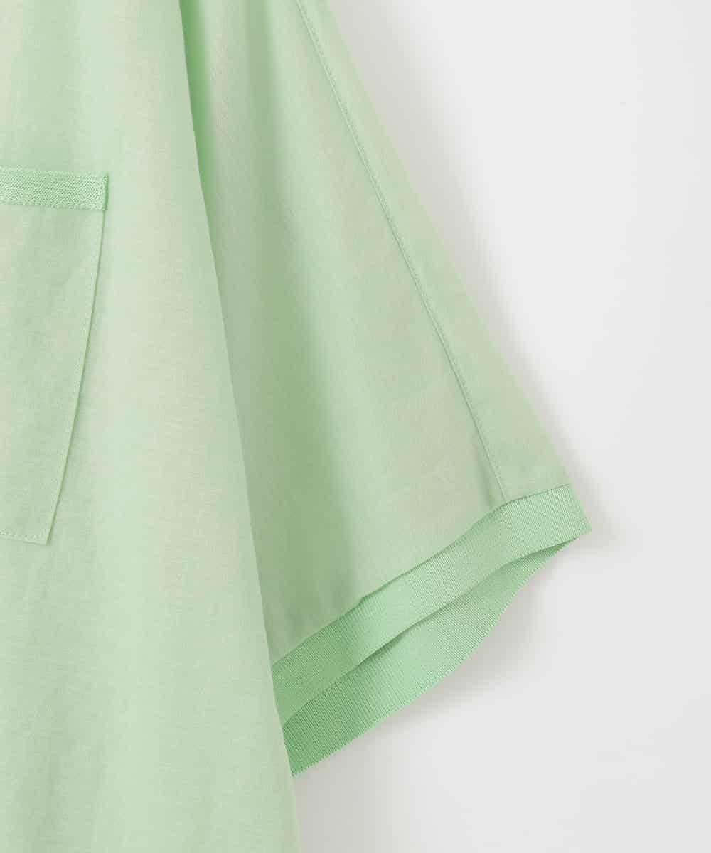 ZMBGE42120 al'aise modulation(アレーズモジュレーション) シアードルマンシャツ グリーン