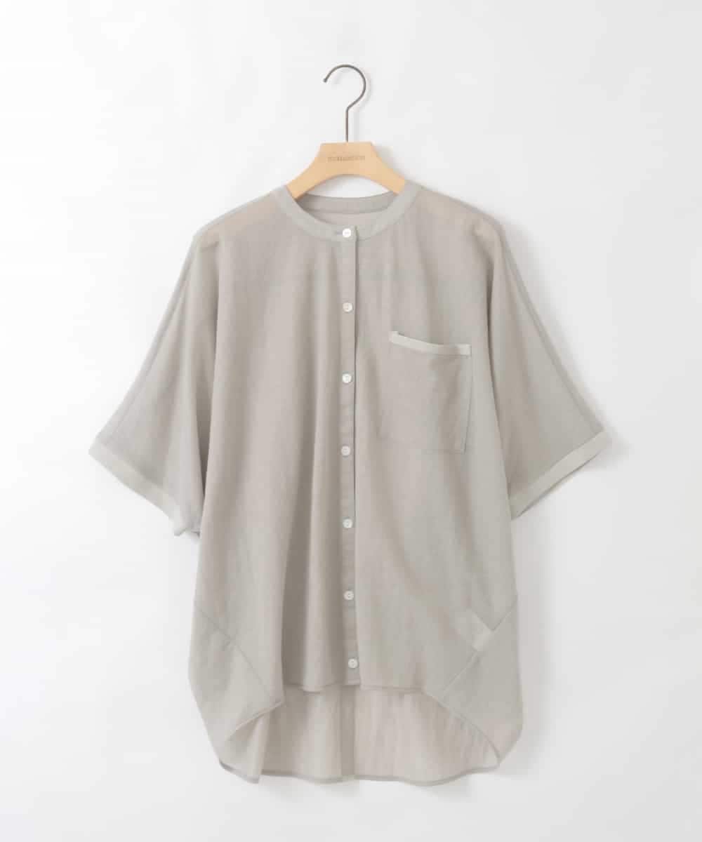ZMBGE42120 al'aise modulation(アレーズモジュレーション) シアードルマンシャツ ライトグレー