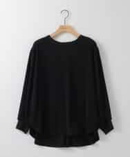 ZMBGE46098 al'aise modulation(アレーズモジュレーション) バックタックデザインブラウス ブラック