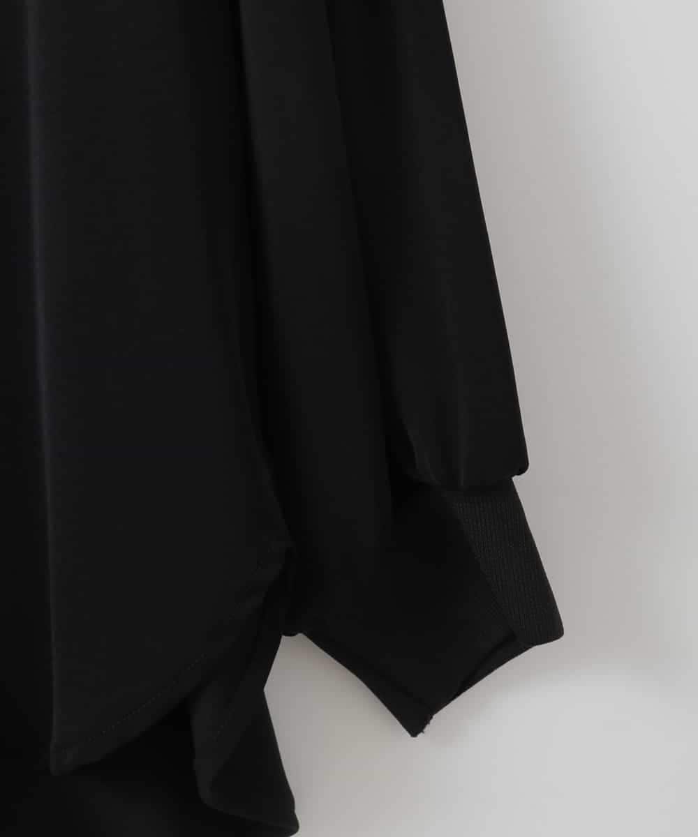 ZMBGE46098 al'aise modulation(アレーズモジュレーション) バックタックデザインブラウス ブラック