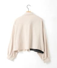 ZMBGE47140 al'aise modulation(アレーズモジュレーション) 異素材切り替えポケットブラウス ブラック