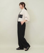 ZMBGE47140 al'aise modulation(アレーズモジュレーション) 異素材切り替えポケットブラウス ブラック