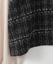 ZMBGE47140 al'aise modulation(アレーズモジュレーション) 異素材切り替えポケットブラウス ブラック