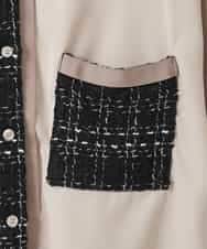 ZMBGE47140 al'aise modulation(アレーズモジュレーション) 異素材切り替えポケットブラウス ブラック