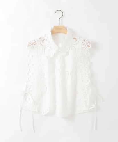 ZMBGE48118 al'aise modulation カットワークレースブラウスジレ