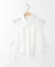 ZMBGE48118 al'aise modulation(アレーズモジュレーション) カットワークレースブラウスジレ ホワイト