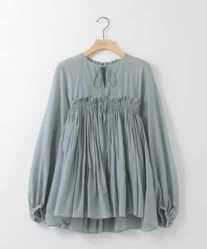 ZMBGE49190 al'aise modulation ニュアンスギャザースキッパーブラウス