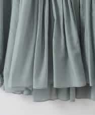 ZMBGE49190 al'aise modulation(アレーズモジュレーション) ニュアンスギャザースキッパーブラウス ライトブルー