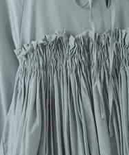 ZMBGE49190 al'aise modulation(アレーズモジュレーション) ニュアンスギャザースキッパーブラウス ライトブルー