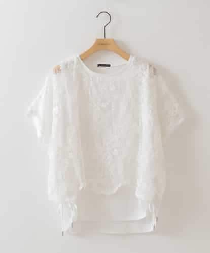 ZMBHB52110 al'aise modulation コットン刺繍レイヤードブラウス