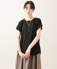 ZMBHE13099 al'aise modulation(アレーズモジュレーション) 【日本製】ドロップフレンチジョーゼットブラウス ダークグレー