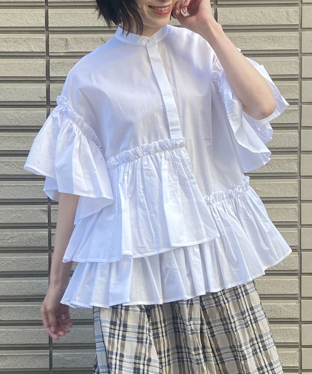 Gypsohila アシンメトリーブラウスブラウス Gypsohila アシンメトリーブラウスブラウス