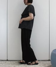 ZMBIB63140 al'aise modulation(アレーズモジュレーション) ラッフルカラーブラウス ダークグレー