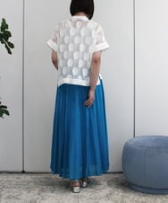 ZMBIB69145 al'aise modulation(アレーズモジュレーション) オーバルモチーフ刺繍ブラウス ホワイト