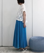 ZMBIB69145 al'aise modulation(アレーズモジュレーション) オーバルモチーフ刺繍ブラウス ホワイト