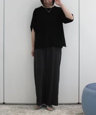ZMBIB72100 al'aise modulation(アレーズモジュレーション) タックスリーブプルオーバー ブラック