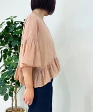 ZMBIB73140 al'aise modulation(アレーズモジュレーション) フリルシアーブラウス ピンク