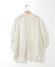 ZMBIE01090 al'aise modulation(アレーズモジュレーション) 【セットアップ・洗える】オーバーシルエットストライプブラウス ホワイト