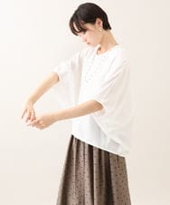 ZMBIE09098 al'aise modulation(アレーズモジュレーション) ダーツデザインブラウス ホワイト