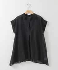 ZMBIE20095 al'aise modulation(アレーズモジュレーション) 【洗える】刺繍デザインスキッパーブラウス ブラック