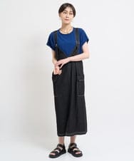 ZMBIW04099 al'aise modulation(アレーズモジュレーション) 【日本製】バックスリットブラウス ブルー