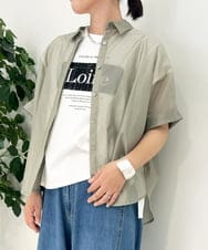 ZMBJB06098 al'aise modulation(アレーズモジュレーション) バックシャーリングシアーブラウス サンドベージュ