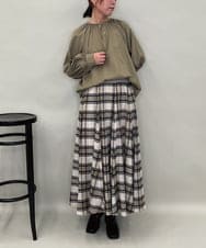 ZMBJB12110 al'aise modulation(アレーズモジュレーション) 【洗える】フロントリボンラグランブラウス カーキ