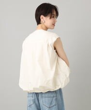 ZMDAH34099 al'aise modulation(アレーズモジュレーション) 【洗える】バルーンヘムジップアップベスト アイボリー