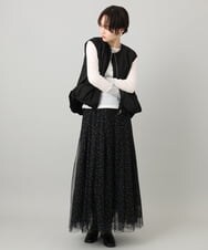 ZMDAH34099 al'aise modulation(アレーズモジュレーション) 【洗える】バルーンヘムジップアップベスト ブラック